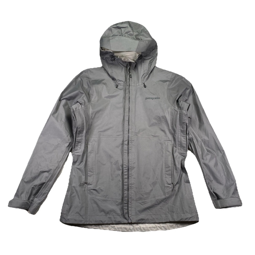 Patagonia Women's medium Torrentshell Hooded Rain Shell Jacket Gray